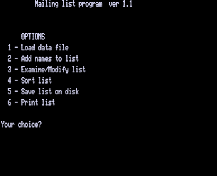 Screen shot
